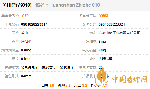 黃山智者香煙價(jià)格表圖 黃山智者多少錢(qián)一包