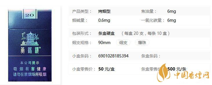 黃鶴樓細支珍品批發(fā)價多少錢 黃鶴樓細支珍品價格表圖片